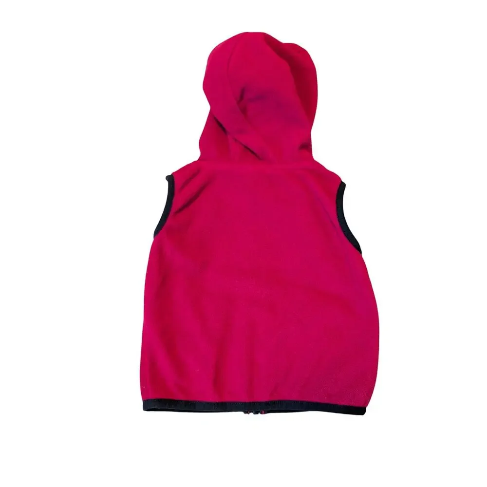 Carhartt Baby Girls Fleece Hooded Vest Full Zip Pink Size 12M